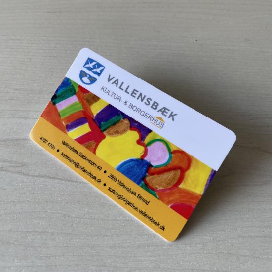 foto af Vallensbæk Kultur- & Borgerhus' børnelånerkort
