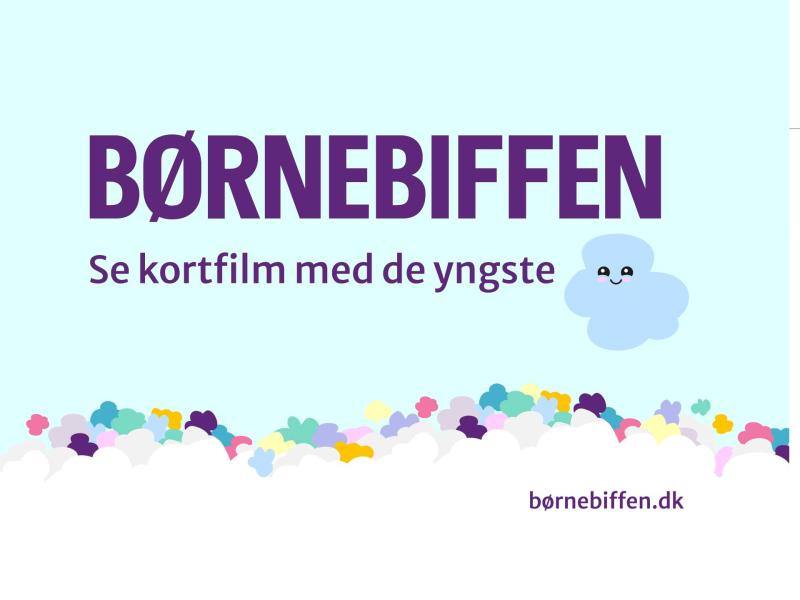 Børnebiffen logo med blå baggrund