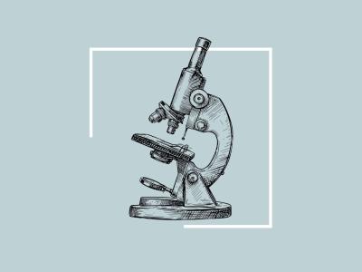 Stregtegning af mikroskop