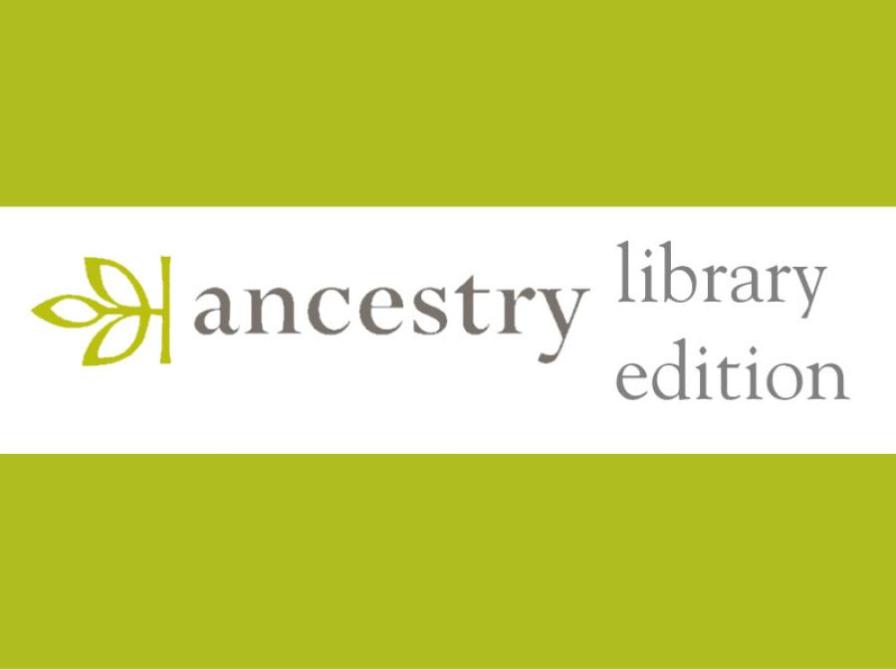 Logo fra ancestry library edition med grøn baggrund