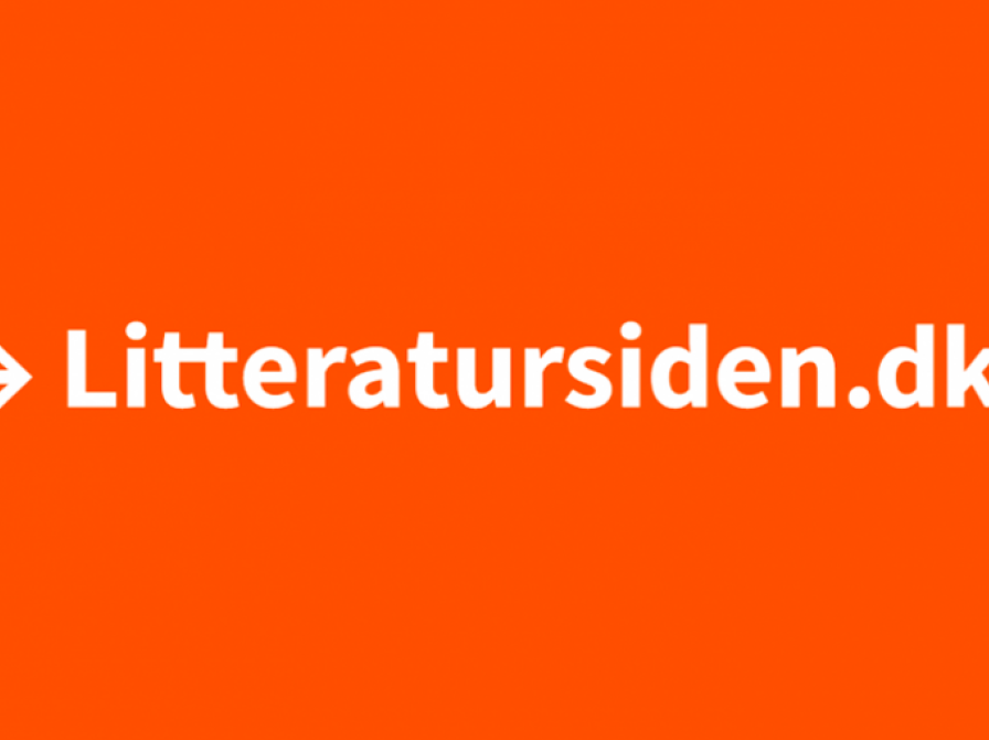 Litteratursiden med orange baggrund