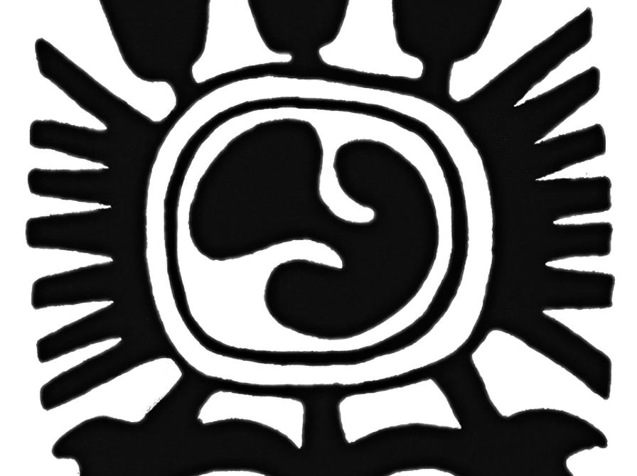 Logo fra Vallensbæk kunstforening sort figur på hvis baggrund