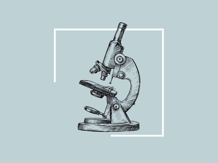 Stregtegning af mikroskop